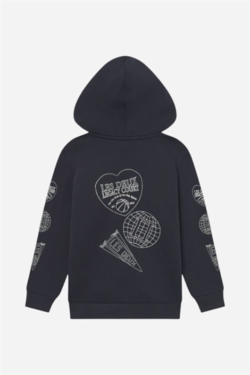 Les Deux Atlas Hoodie med dragkedja - Mörk marinblå